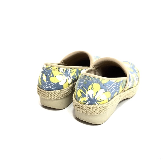 Dansko Blue/Yellow/White Floral Canvas Clogs - Picture 10 of 12